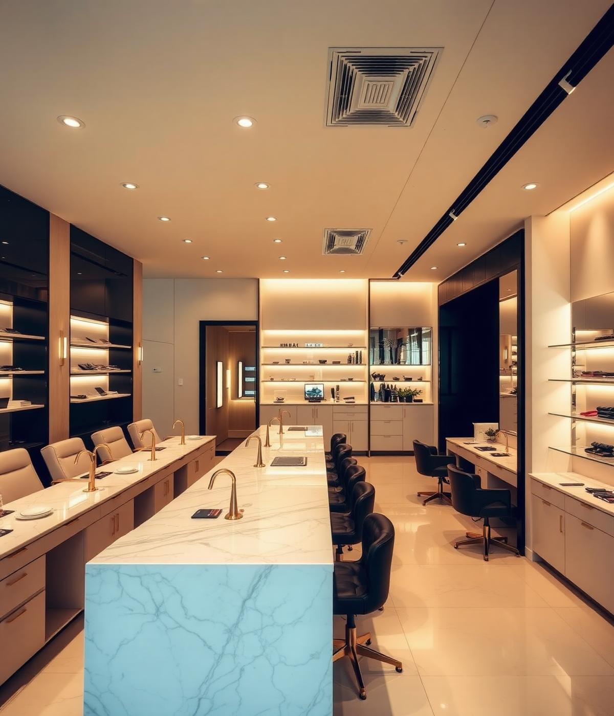 Interieur des LUXE NAILS Studios in Wien